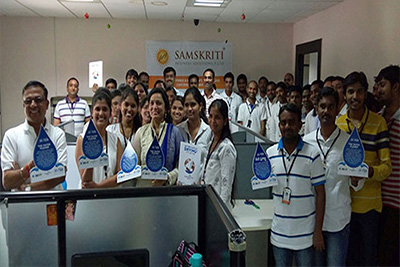 Samskriti Business Solutions has joined Walk for Water Pledge