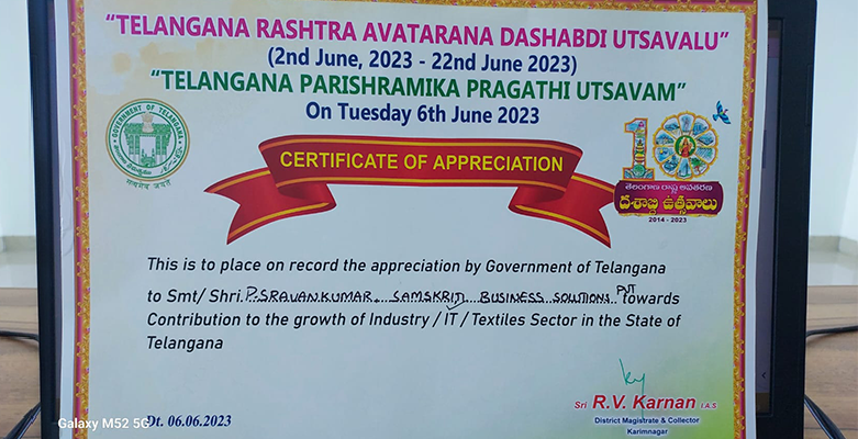 Govt. of Telangana Honours CEO Sravan Kumar Paka's Outstanding Contribution to IT Industry Growth